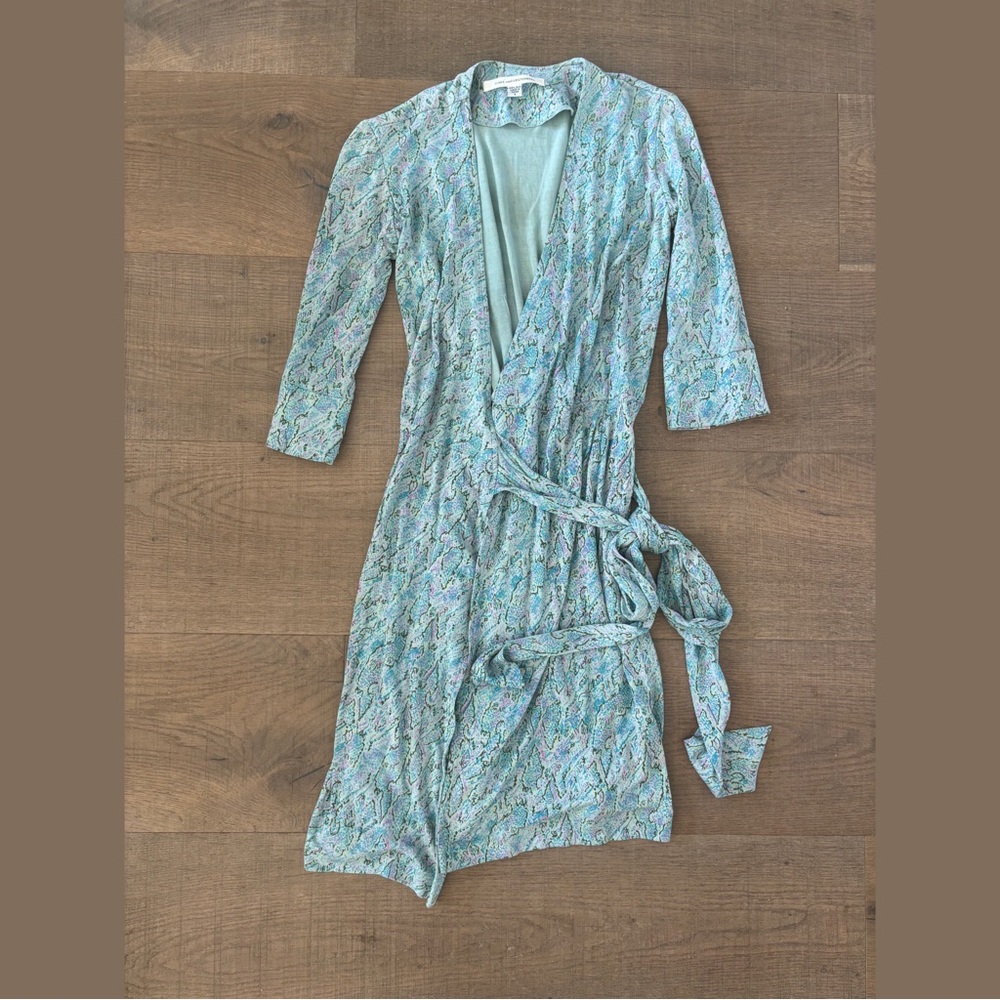 diane von furstenberg julian snakeskin print wrap dress